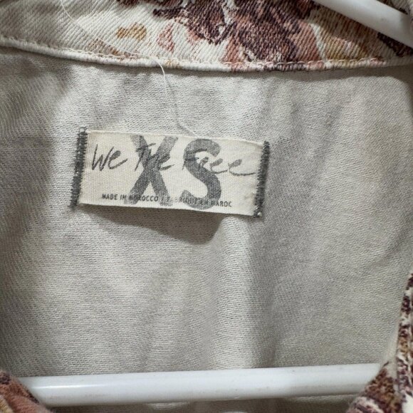 Free People Marci Printed Coverall Utility Jumpsuit, Ivory Multicolor, Xsmall Xs - Picture 8 of 11